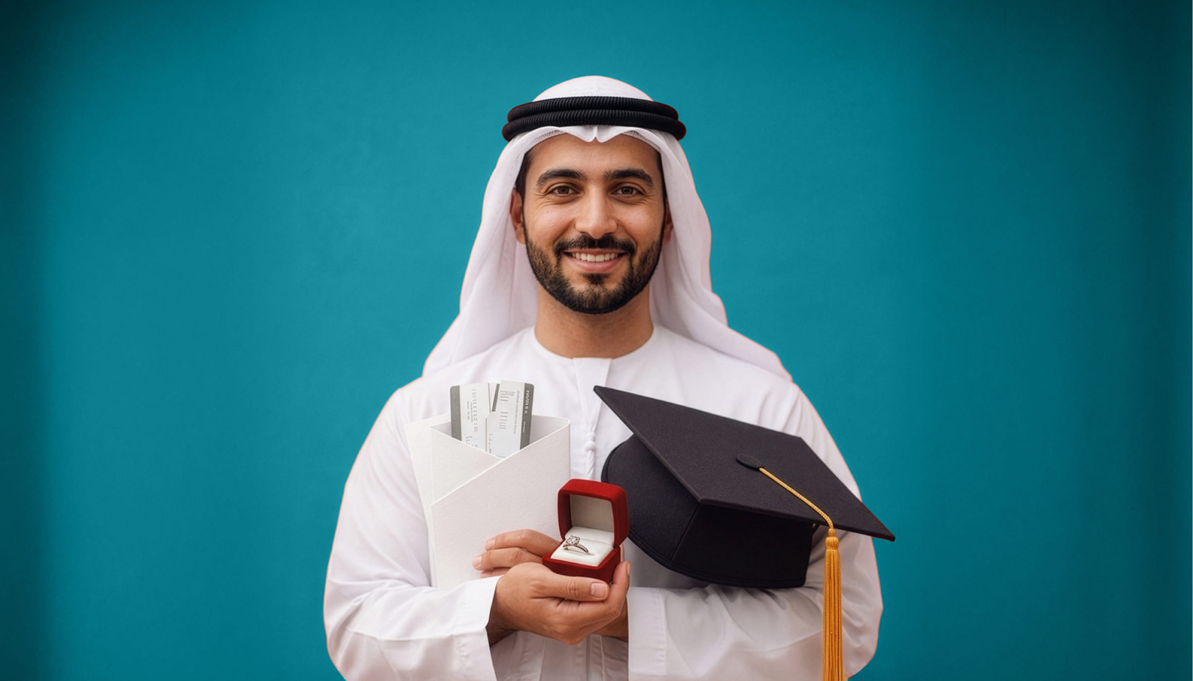 A man reviewing his FAB Islamic Personal Finance application